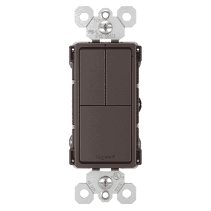 LeGrand Radiant 3-Way Light Switch & Outlet in Brown LeGrand Radiant 3-Way Light Switch & Outlet in Brown