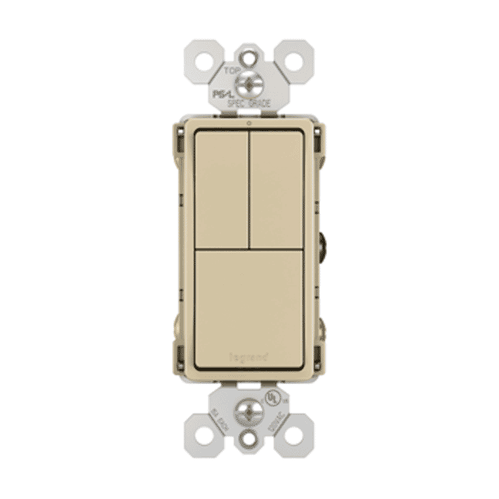 LeGrand Radiant 3-Way Combination Light Switch in Ivory LeGrand Radiant 3-Way Combination Light Switch in Ivory