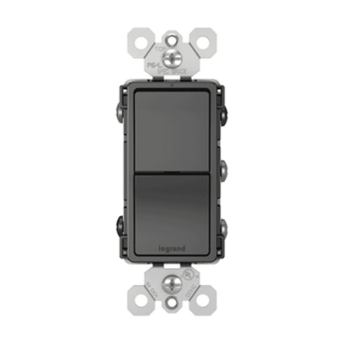LeGrand Radiant 3-Way Combination Light Switch in Black LeGrand Radiant 3-Way Combination Light Switch in Black