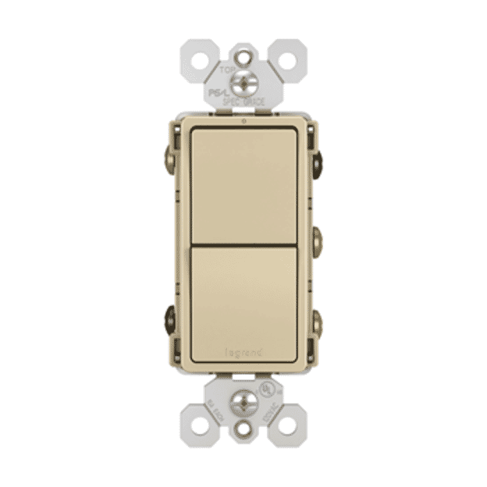 LeGrand Radiant 3-Way Combination Light Switch in Ivory LeGrand Radiant 3-Way Combination Light Switch in Ivory