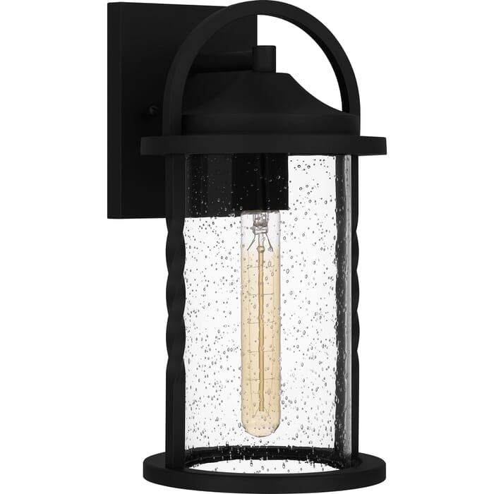 Reece 1-Light Outdoor Lantern in Earth Black Reece 1-Light Outdoor Lantern in Earth Black