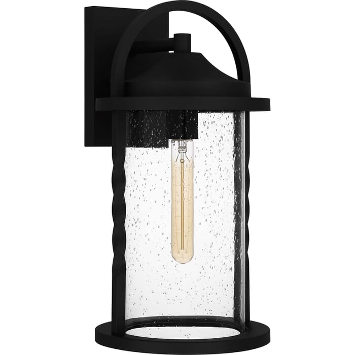 Reece 1-Light Outdoor Lantern in Earth Black Reece 1-Light Outdoor Lantern in Earth Black