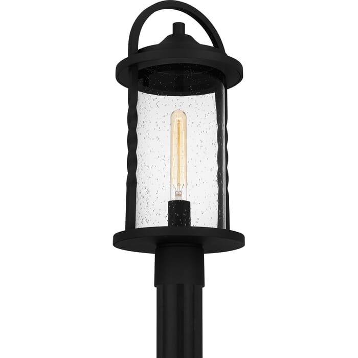 Reece 1-Light Outdoor Lantern in Earth Black Reece 1-Light Outdoor Lantern in Earth Black