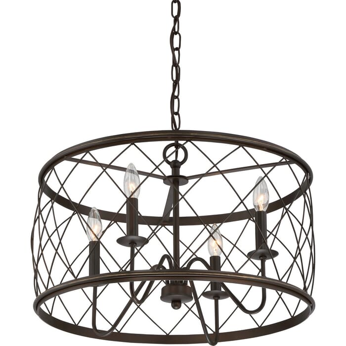 Quoizel Dury 4-Light 22" Pendant Light in Palladian Bronze Quoizel Dury 4-Light 22" Pendant Light in Palladian Bronze