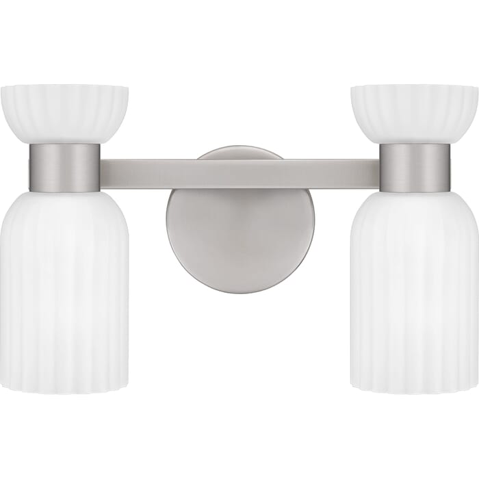 Rembrandt 2-Light Bathroom Vanity Light in Brushed Nickel Rembrandt 2-Light Bathroom Vanity Light in Brushed Nickel