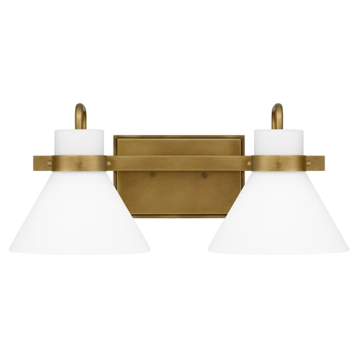 Regency 2-Light Bathroom Vanity Light in Weathered Brass Regency 2-Light Bathroom Vanity Light in Weathered Brass