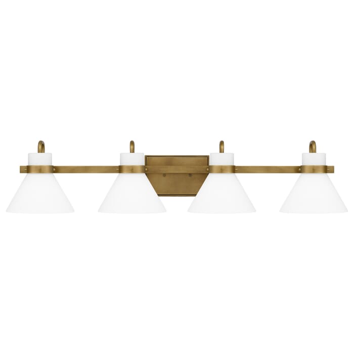 Regency 4-Light Bathroom Vanity Light in Weathered Brass Regency 4-Light Bathroom Vanity Light in Weathered Brass