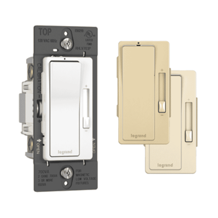 LeGrand Radiant Magnetic Low Voltage, 3-Way Paddle Dimmer, 700VA in Tri-Color LeGrand Radiant Magnetic Low Voltage, 3-Way Paddle Dimmer, 700VA in Tri-Color