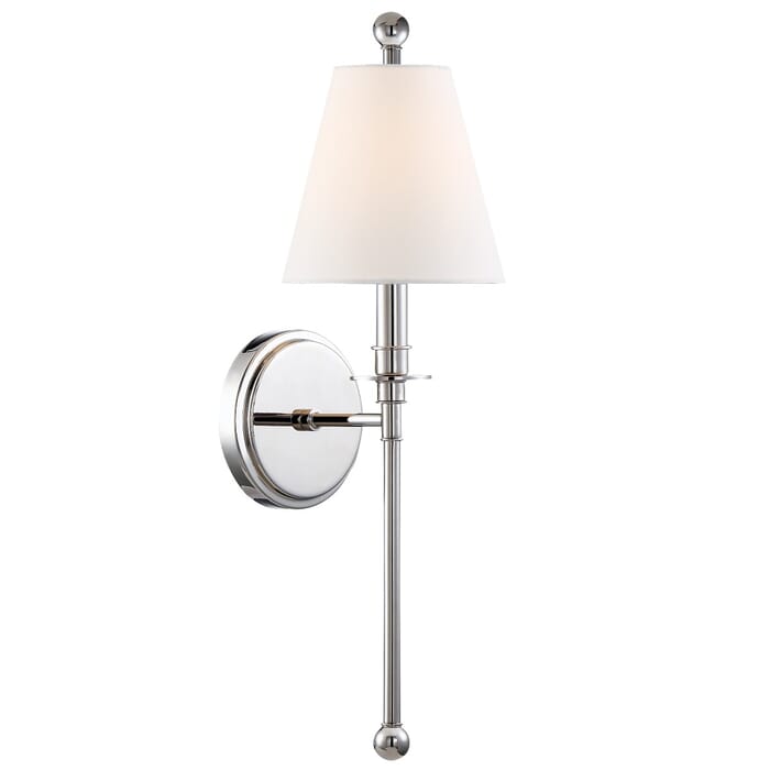 Crystorama Riverdale 15" Adjustable Wall Sconce in Polished Nickel Crystorama Riverdale 15" Adjustable Wall Sconce in Polished Nickel