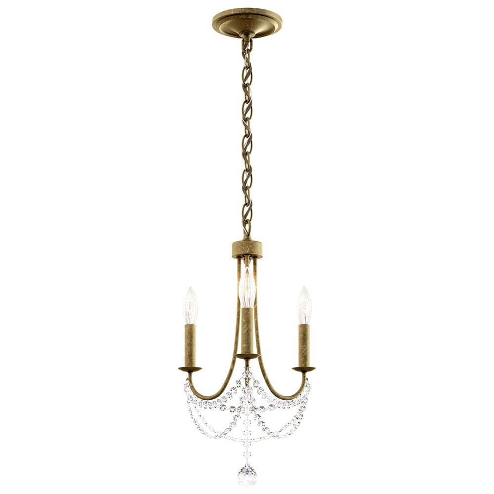 Verdana 3-Light Chandelier in Antique Silver