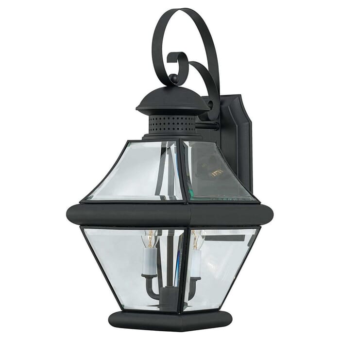 Quoizel Rutledge 2-Light 9" Outdoor Hanging Light in Mystic Black Quoizel Rutledge 2-Light 9" Outdoor Hanging Light in Mystic Black
