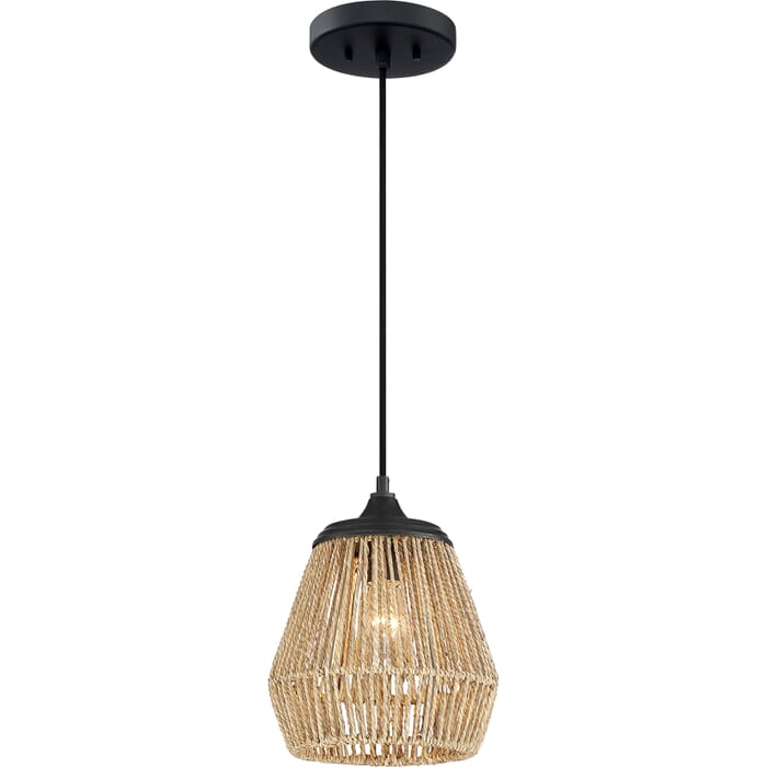 Quoizel Romain 9" Pendant Light in Earth Black Quoizel Romain 9" Pendant Light in Earth Black