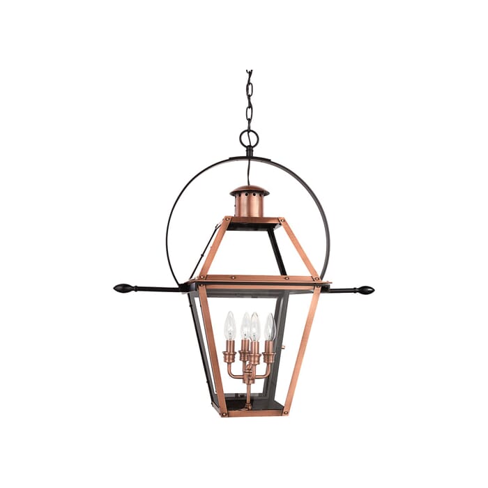Quoizel Rue De Royal 4-Light Pendant Light in Aged Copper Quoizel Rue De Royal 4-Light Pendant Light in Aged Copper