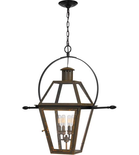 Quoizel Rue De Royal 4-Light Pendant Light in Industrial Bronze