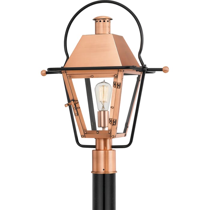 Quoizel Rue De Royal 18" Outdoor Post Light in Aged Copper Quoizel Rue De Royal 18" Outdoor Post Light in Aged Copper