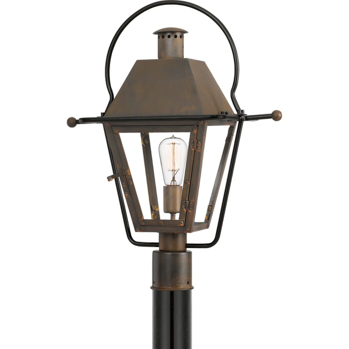 Quoizel Rue De Royal 18" Outdoor Post Light in Industrial Bronze Quoizel Rue De Royal 18" Outdoor Post Light in Industrial Bronze