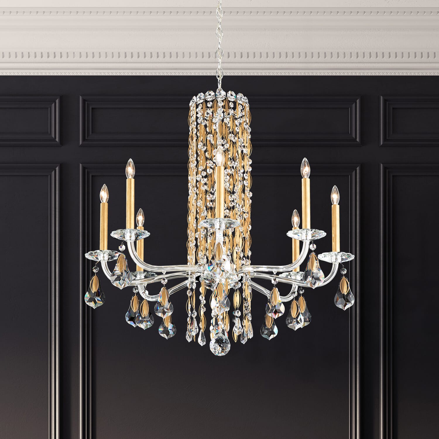 Siena 8-Light Chandelier in Heirloom Gold