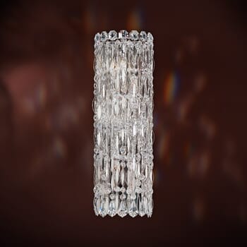Schonbek Sarella 4-Light Wall Sconce in Stainless Steel with Crystals From Swarovski Crystals