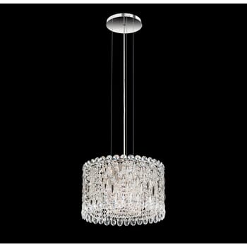 Schonbek Sarella 4-Light Pendant in Stainless Steel with Crystal Heritage Crystals