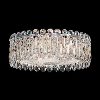 Schonbek Sarella 3-Light Ceiling Light in Antique Silver with Crystals From Swarovski Crystals