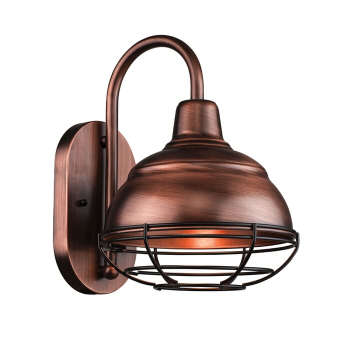 Millennium Lighting R Series 1-Light Wall Lantern in Natural Copper Millennium Lighting R Series 1-Light Wall Lantern in Natural Copper