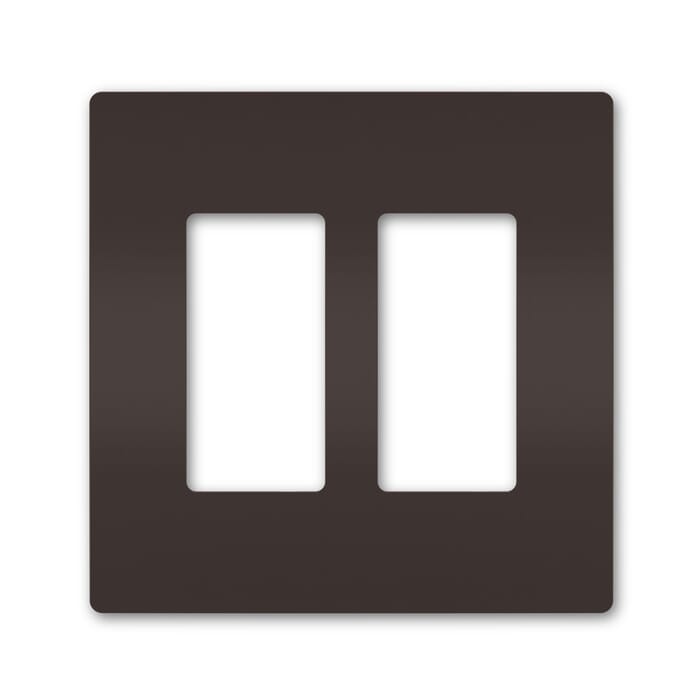 LeGrand Radiant Screwless 2 Switch Wall Plate in Brown LeGrand Radiant Screwless 2 Switch Wall Plate in Brown
