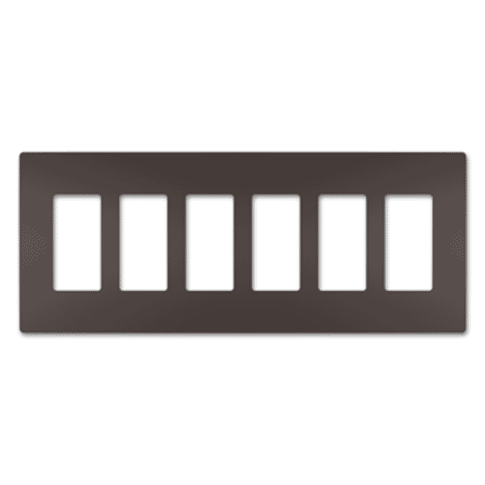LeGrand Radiant Screwless Wall 6 Switch Plate in Dark Bronze LeGrand Radiant Screwless Wall 6 Switch Plate in Dark Bronze