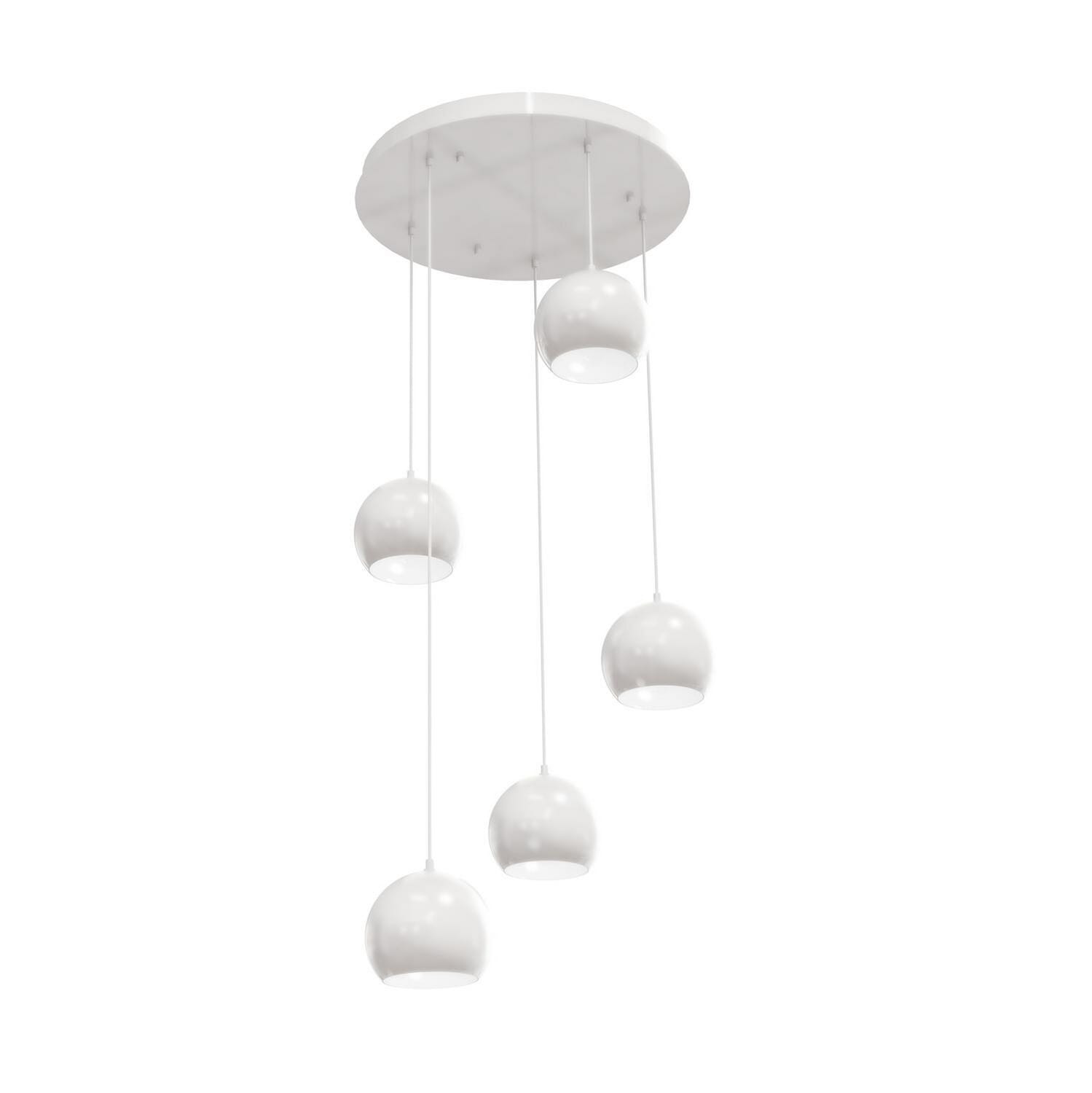 Roxy 5-Light Pendant in White