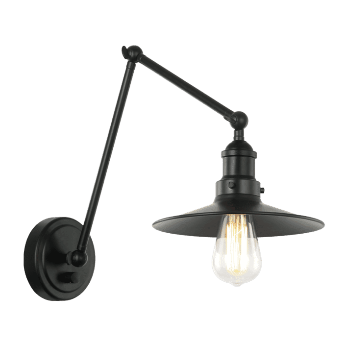Matteo Brixson 1-Light Wall Sconce In Black Matteo Brixson 1-Light Wall Sconce In Black