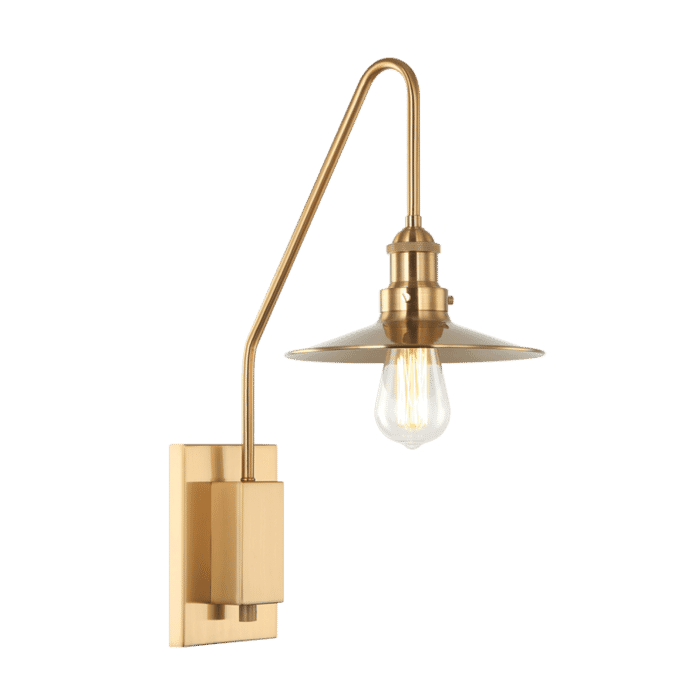 Matteo Bingrahm 1-Light Wall Sconce In Aged Gold Brass Matteo Bingrahm 1-Light Wall Sconce In Aged Gold Brass