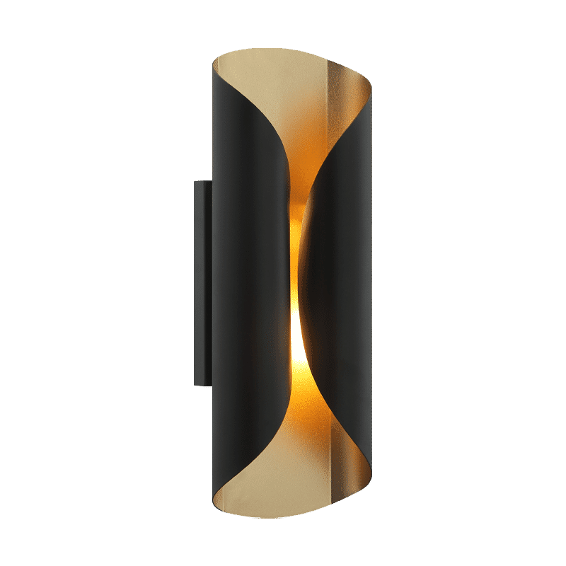 Matteo Ripcurl 2-Light Wall Sconce In Matte Black