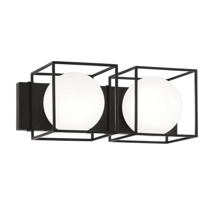 Matteo Squircle 2-Light Wall Sconce In Black Matteo Squircle 2-Light Wall Sconce In Black