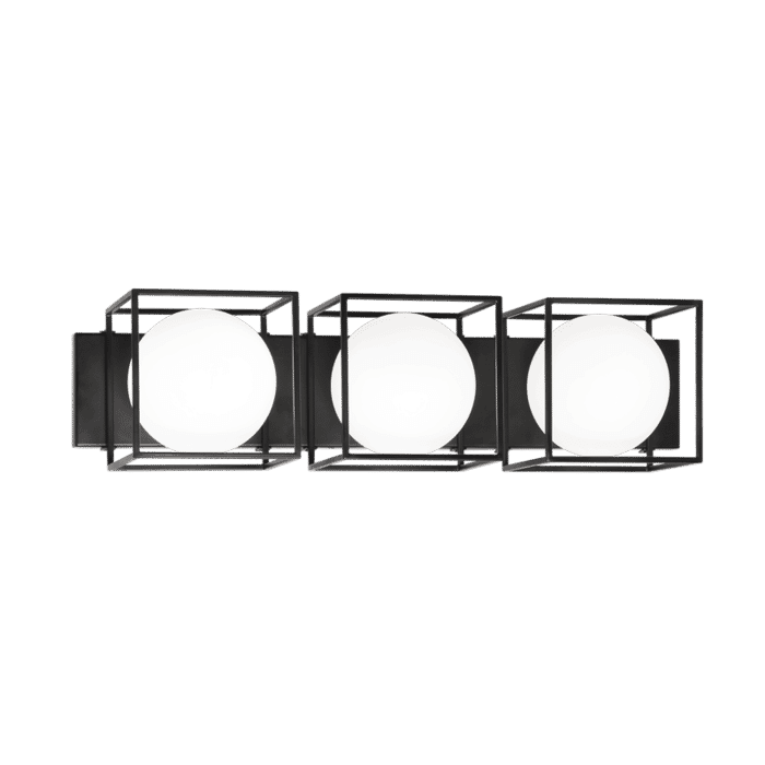 Matteo Squircle 3-Light Wall Sconce In Black Matteo Squircle 3-Light Wall Sconce In Black