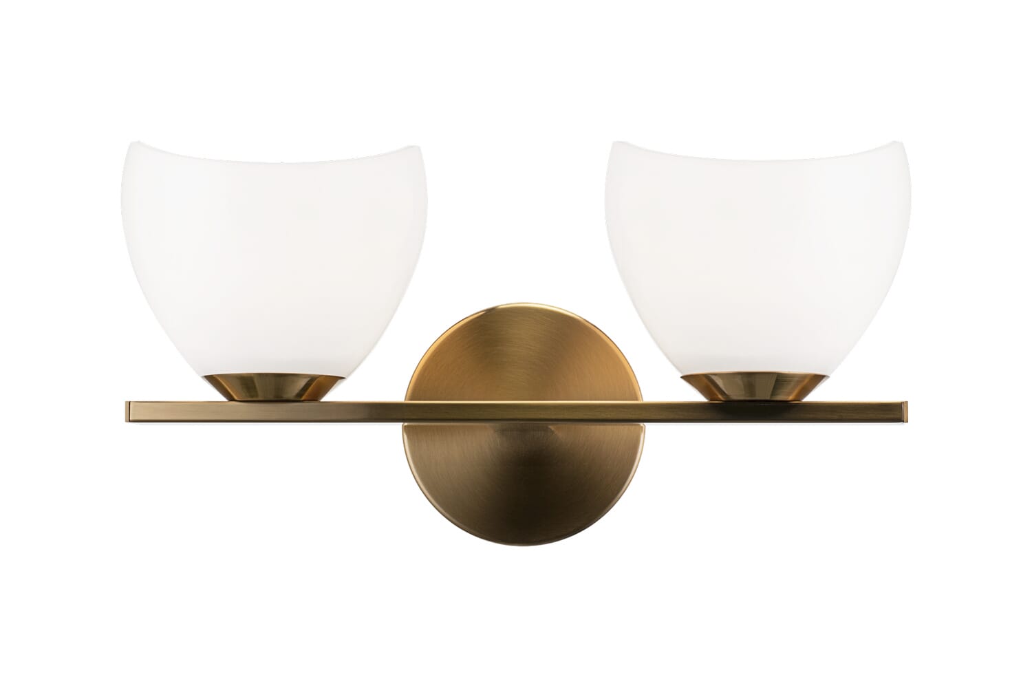 Matteo Uptowne 2-Light Wall Sconce In Aged Gold Brass