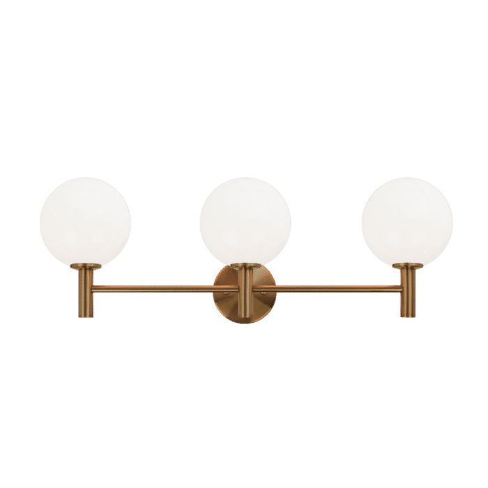 Matteo Cosmo 3-Light Wall Sconce In Aged Gold Brass Matteo Cosmo 3-Light Wall Sconce In Aged Gold Brass