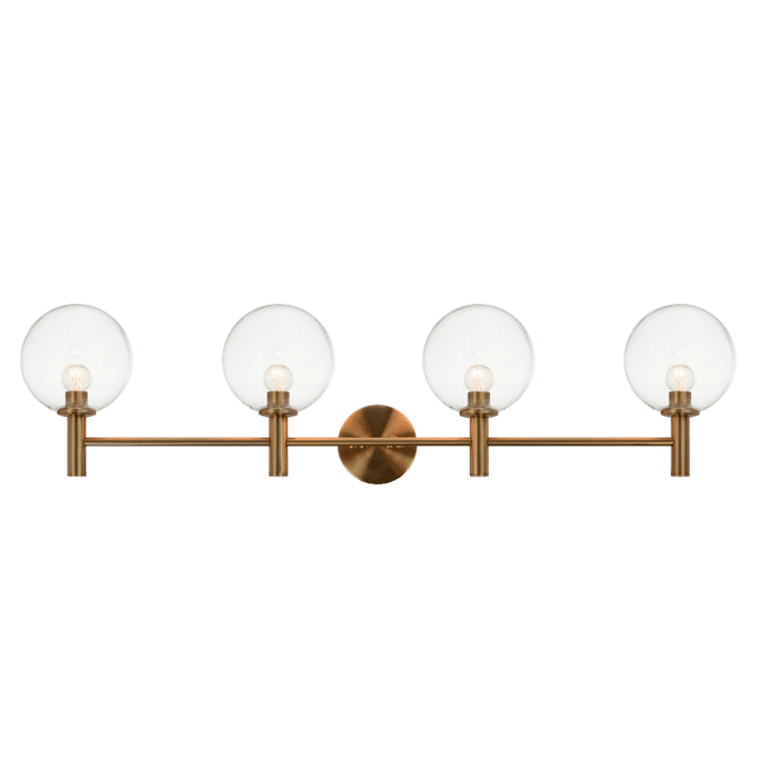 Matteo Cosmo 4-Light Wall Sconce In Aged Gold Brass Matteo Cosmo 4-Light Wall Sconce In Aged Gold Brass