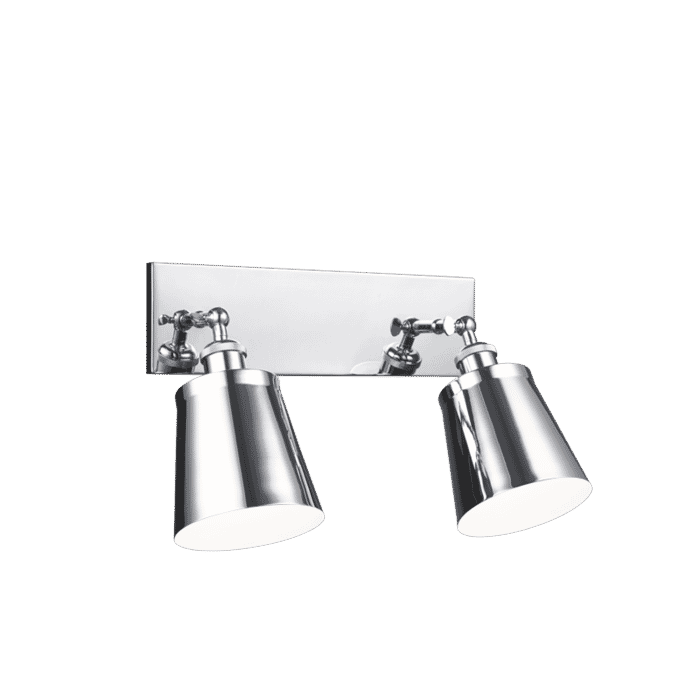Matteo Kinsley 2-Light Wall Sconce In Chrome Matteo Kinsley 2-Light Wall Sconce In Chrome