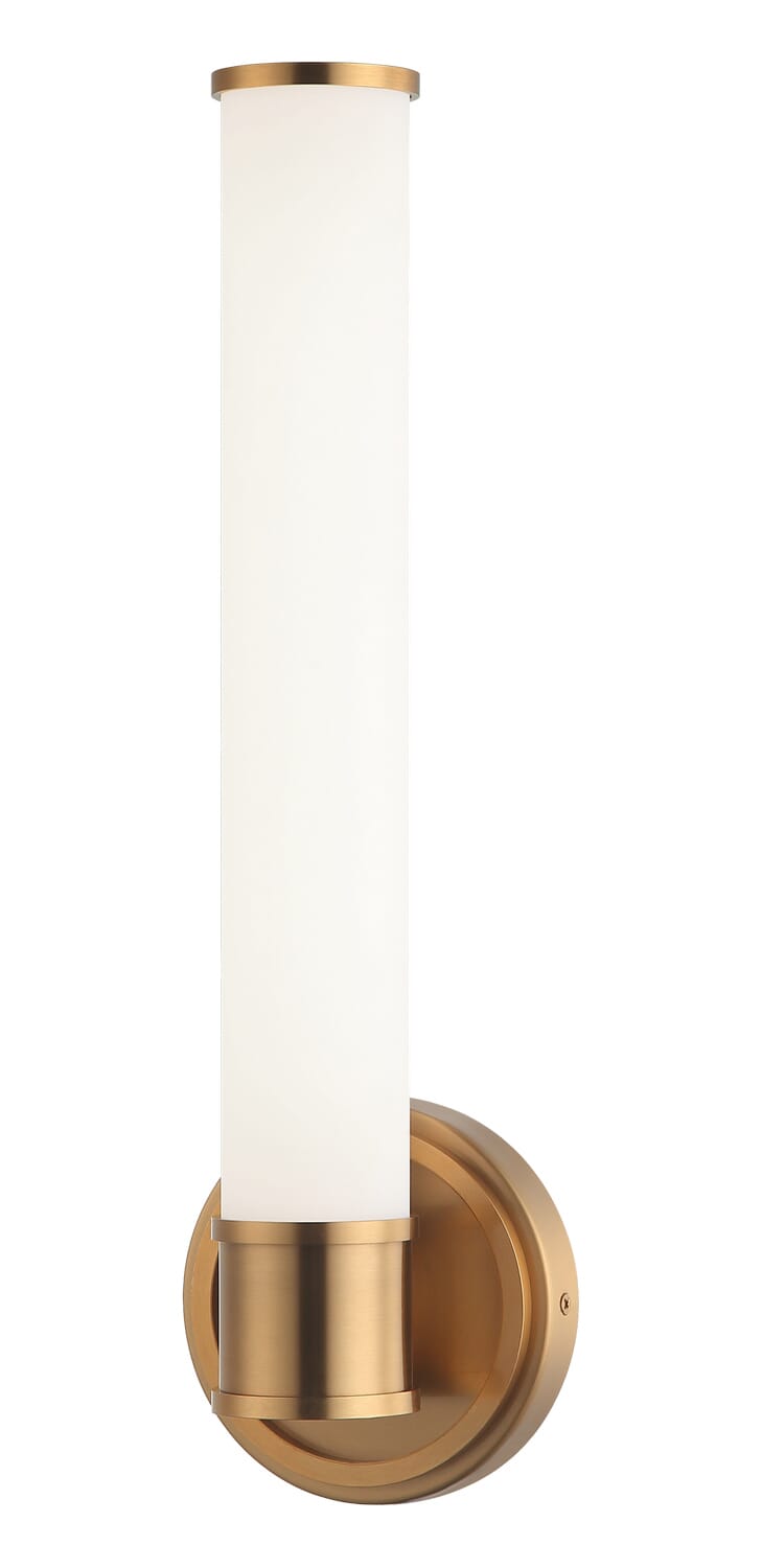 Matteo Steveston 1-Light Wall Sconce In Aged Gold Brass