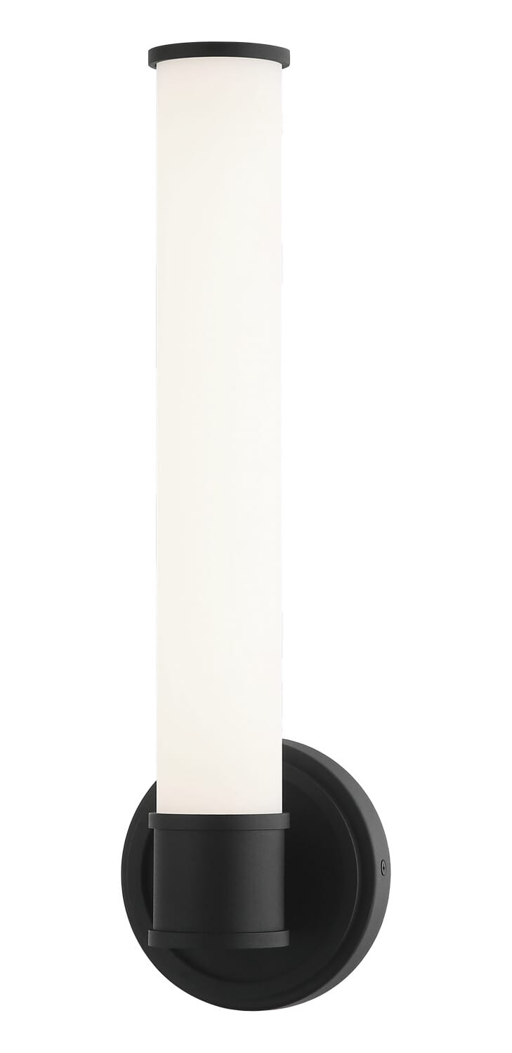 Matteo Steveston 1-Light Wall Sconce In Matte Black