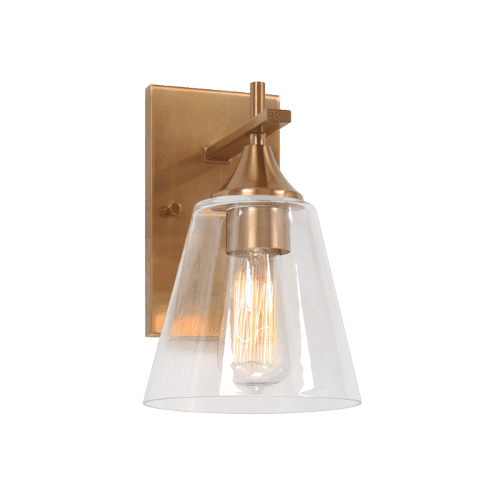 Matteo Hollis 1-Light Wall Sconce In Aged Gold Brass Matteo Hollis 1-Light Wall Sconce In Aged Gold Brass