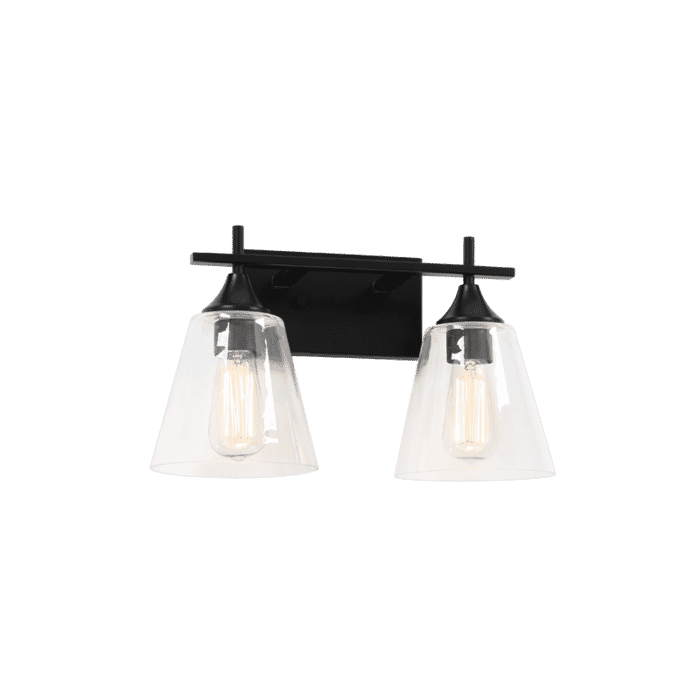 Matteo Hollis 2-Light Wall Sconce In Black Matteo Hollis 2-Light Wall Sconce In Black