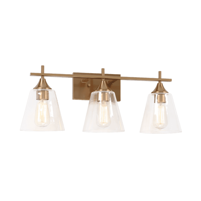 Matteo Hollis 3-Light Wall Sconce In Aged Gold Brass Matteo Hollis 3-Light Wall Sconce In Aged Gold Brass