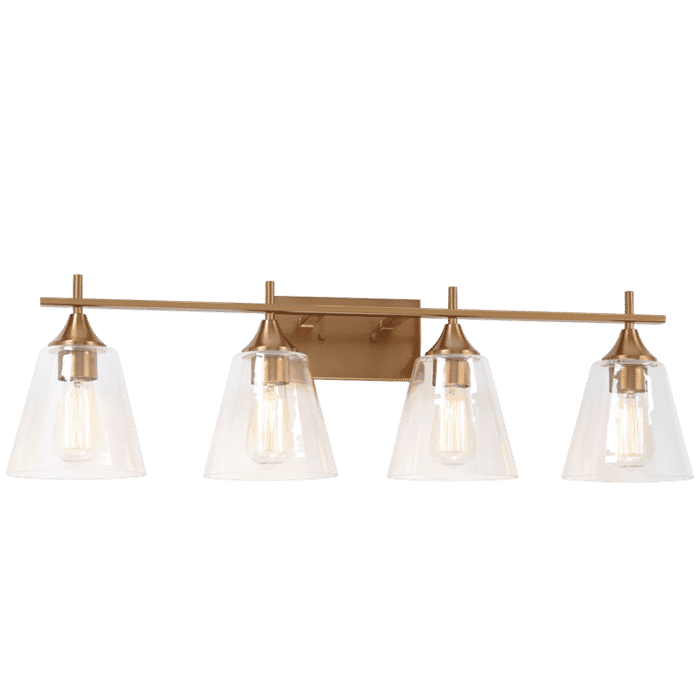 Matteo Hollis 4-Light Wall Sconce In Aged Gold Brass Matteo Hollis 4-Light Wall Sconce In Aged Gold Brass