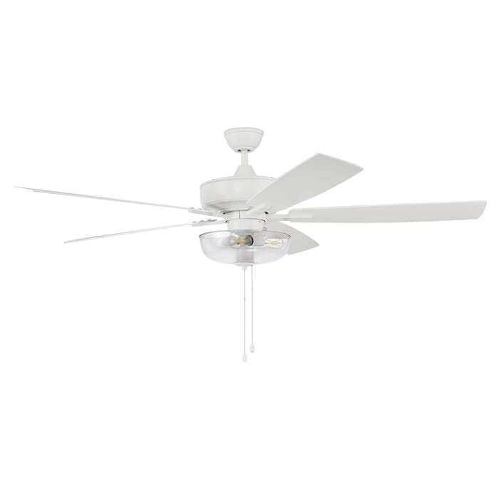 Craftmade Super Pro 101 Clear Bowl Light Kit 3-Light Indoor Ceiling Fan in White Craftmade Super Pro 101 Clear Bowl Light Kit 3-Light Indoor Ceiling Fan in White