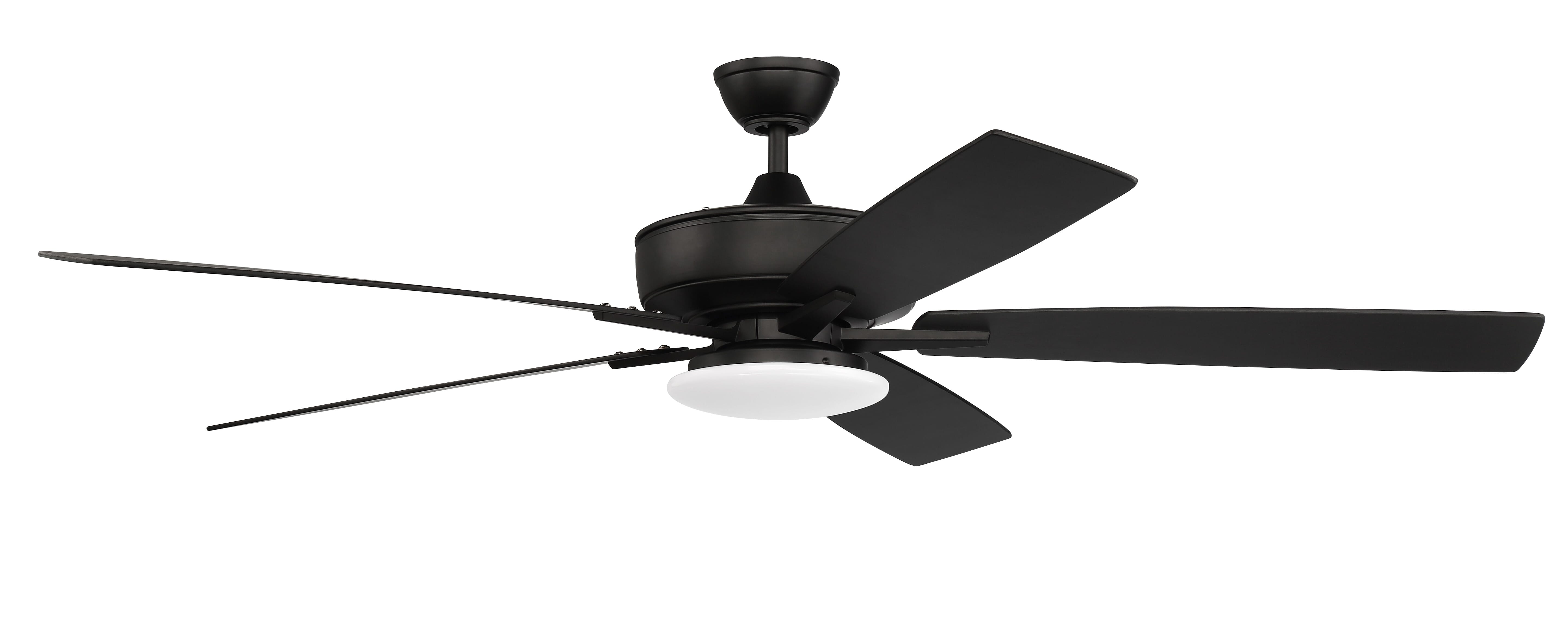 Craftmade Super Pro 112 Slim Light Kit Indoor Ceiling Fan in Flat Black