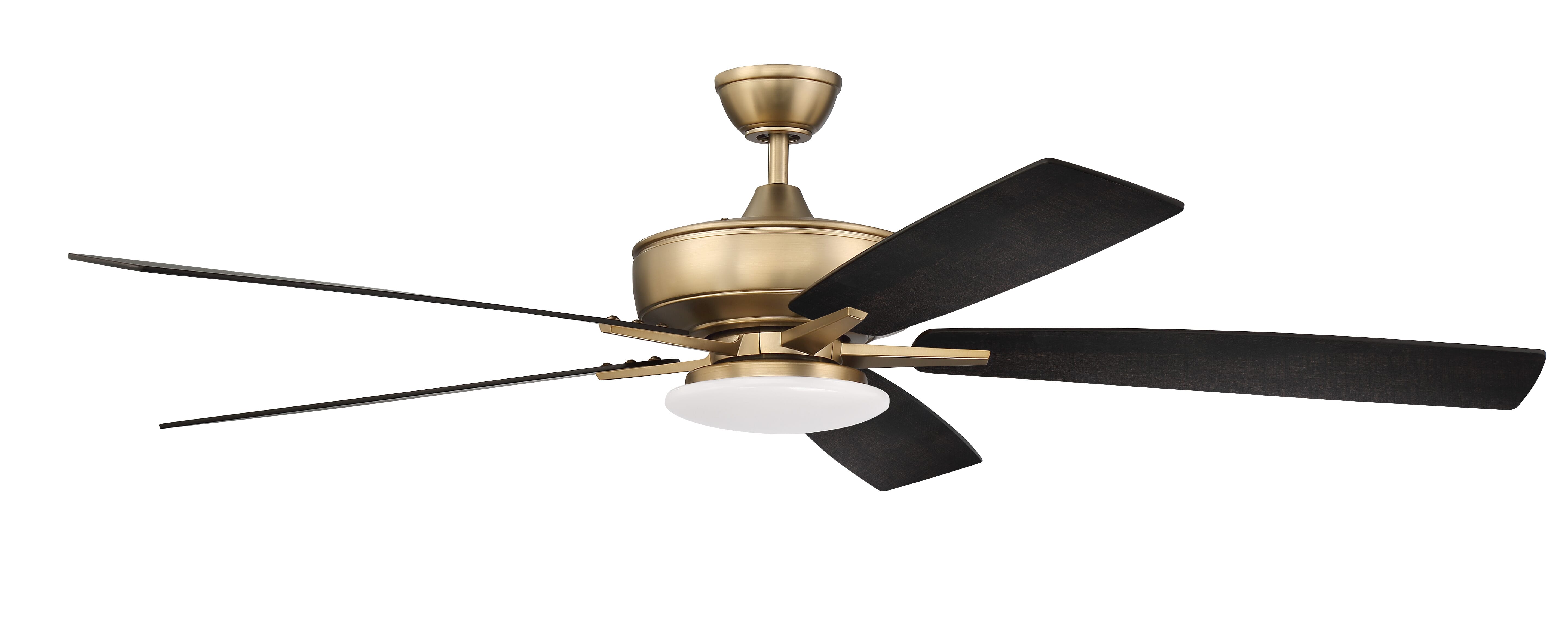 Craftmade Super Pro 112 Slim Light Kit Indoor Ceiling Fan in Satin Brass