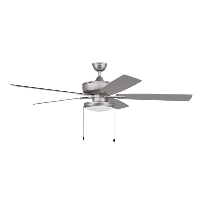 Craftmade Super Pro 119 Pan Light Kit Indoor Ceiling Fan in Brushed Satin Nickel Craftmade Super Pro 119 Pan Light Kit Indoor Ceiling Fan in Brushed Satin Nickel