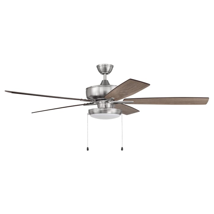 Craftmade Super Pro 119 Pan Light Kit Indoor Ceiling Fan in Brushed Polished Nickel Craftmade Super Pro 119 Pan Light Kit Indoor Ceiling Fan in Brushed Polished Nickel
