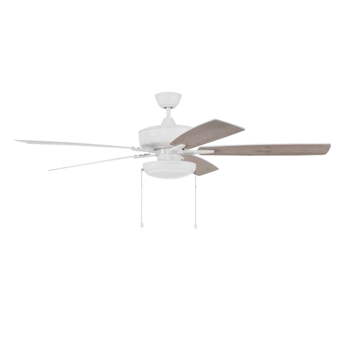 Craftmade Super Pro 119 Pan Light Kit Indoor Ceiling Fan in White Craftmade Super Pro 119 Pan Light Kit Indoor Ceiling Fan in White