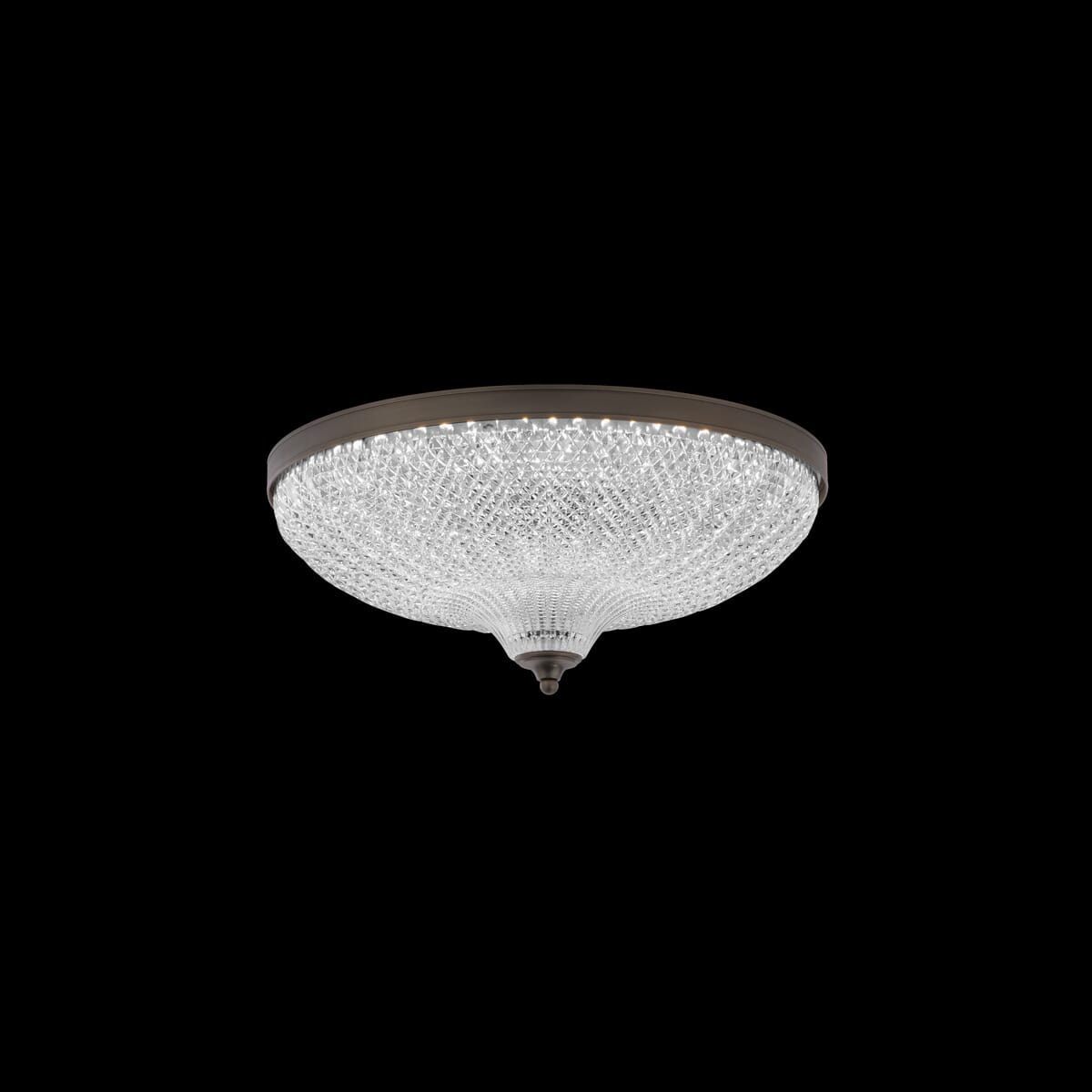 Roma 1-Light LED Flush Mount Ceiling Light in Antique Nickel